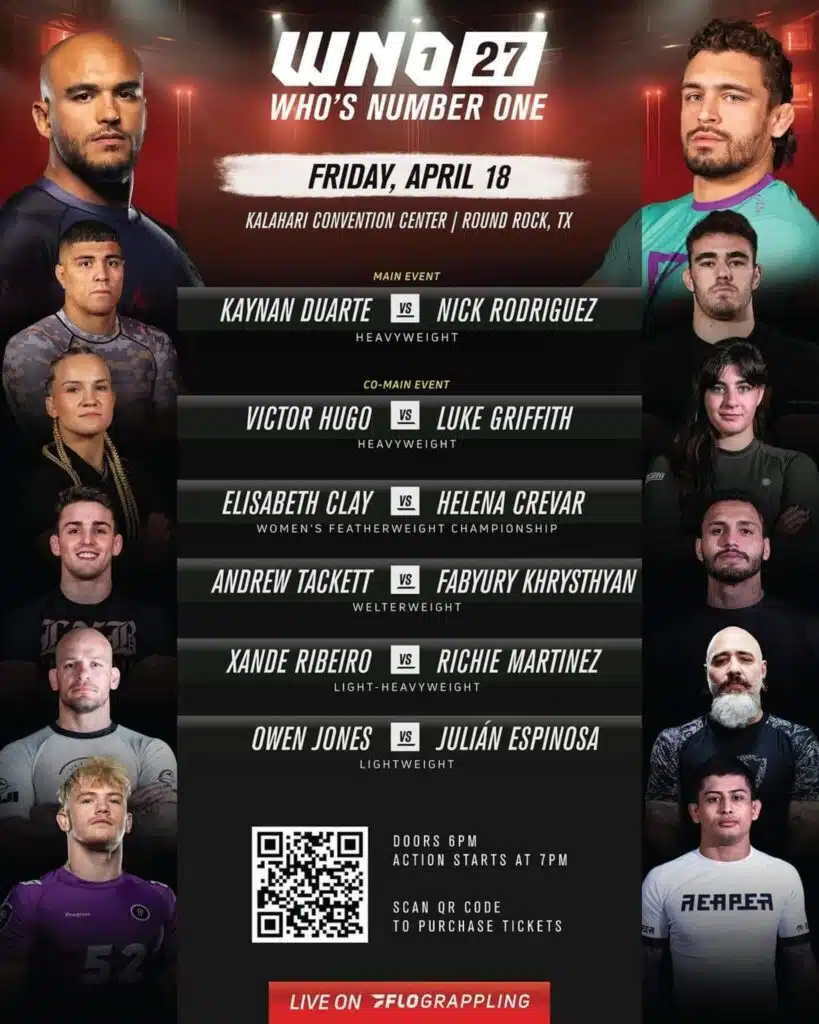Who's Number One 27 April 18th. Hugo vs Griffith and Xande vs Martinez